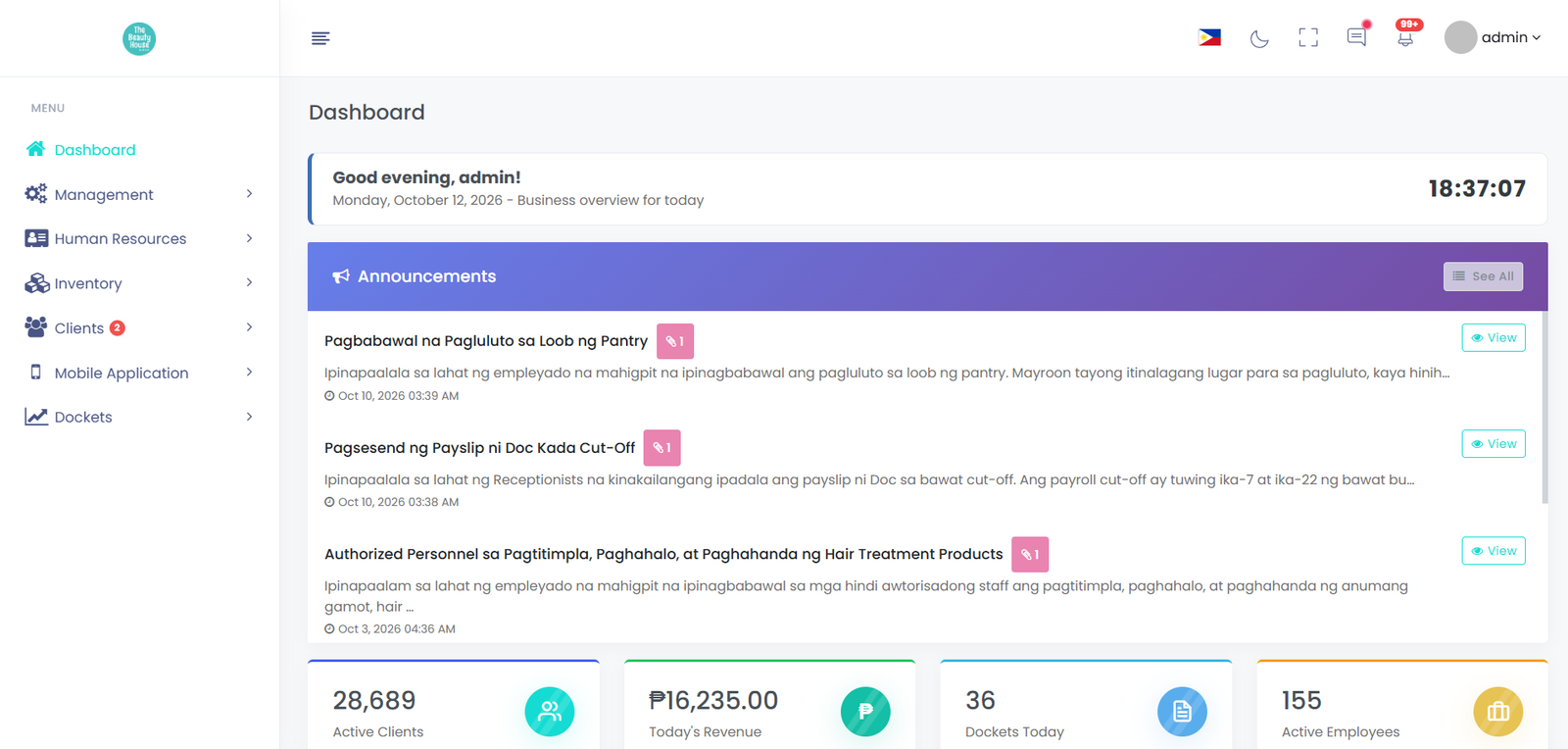 Clinic management system